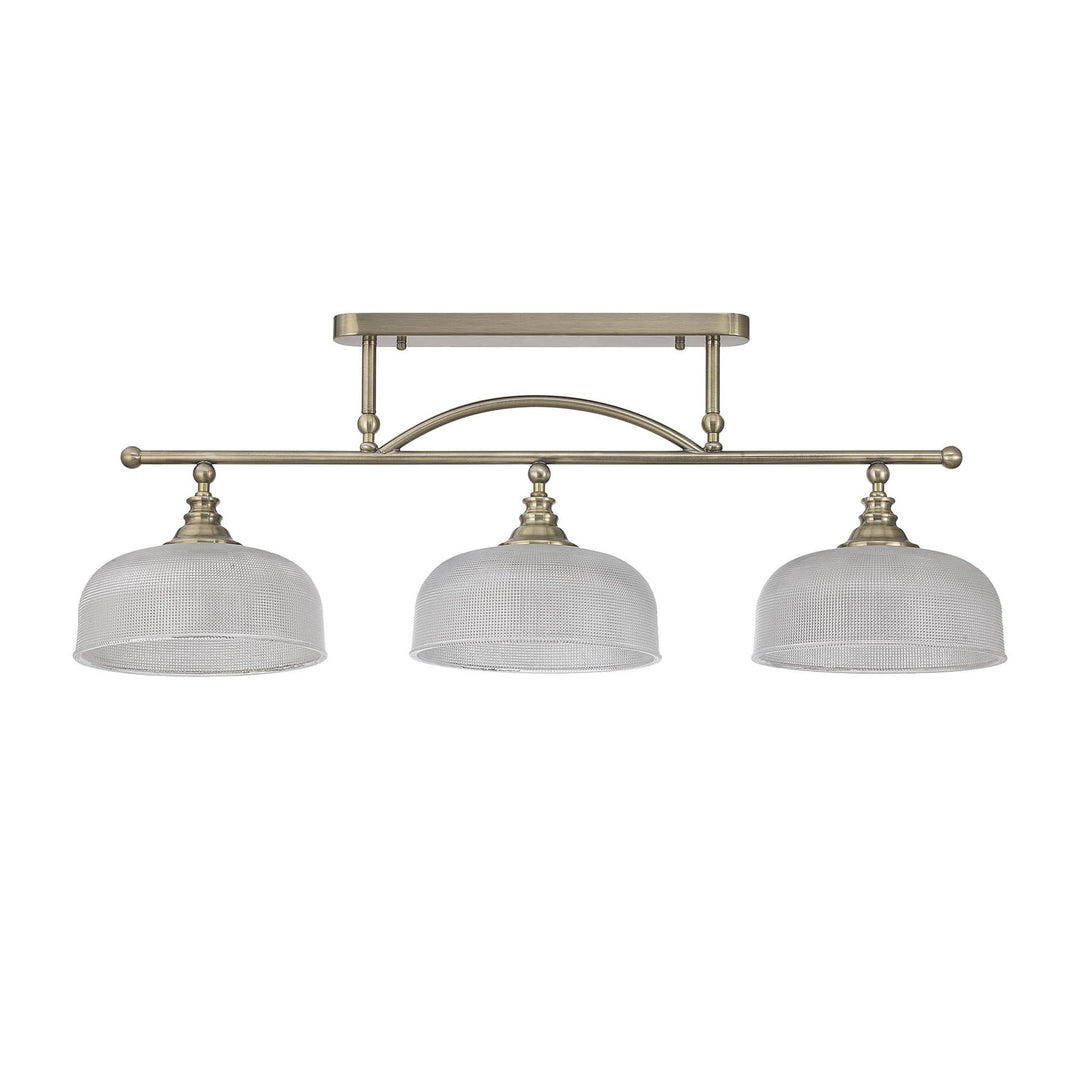 Nelson Lighting NL86169 Sakkas 3 Light Pendant/Ceiling Light Antique Brass