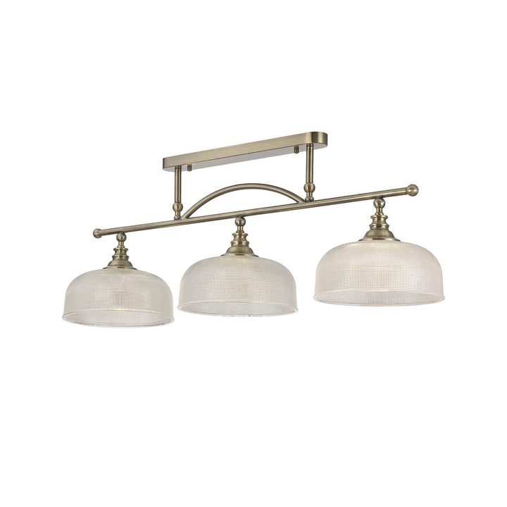 Nelson Lighting NL86169 Sakkas 3 Light Pendant/Ceiling Light Antique Brass