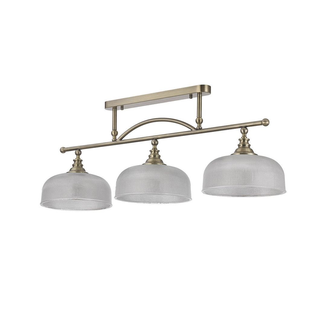 Nelson Lighting NL86169 Sakkas 3 Light Pendant/Ceiling Light Antique Brass