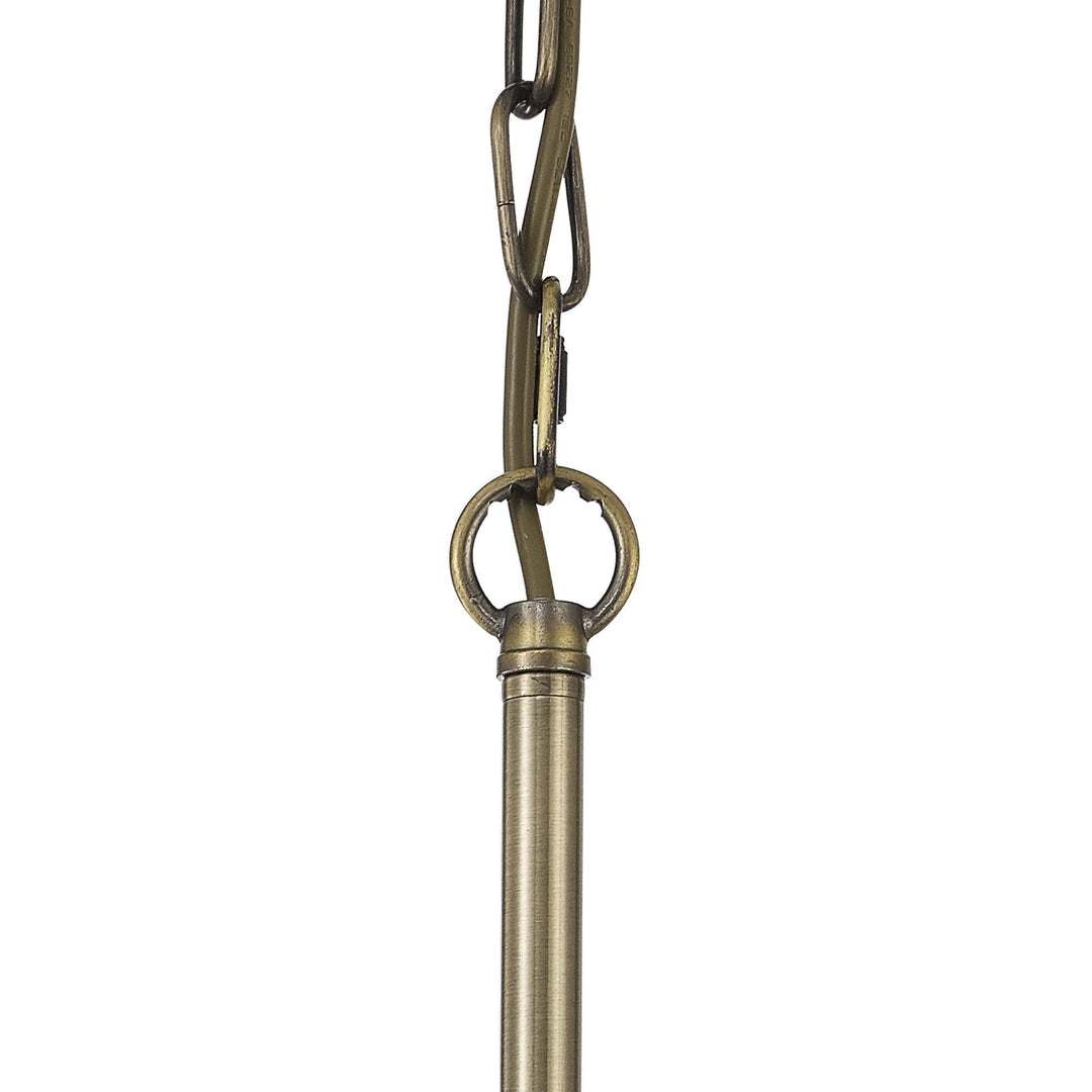 Nelson Lighting NL86179 | Sakkas 3 Light Pendant | Antique Brass Finish