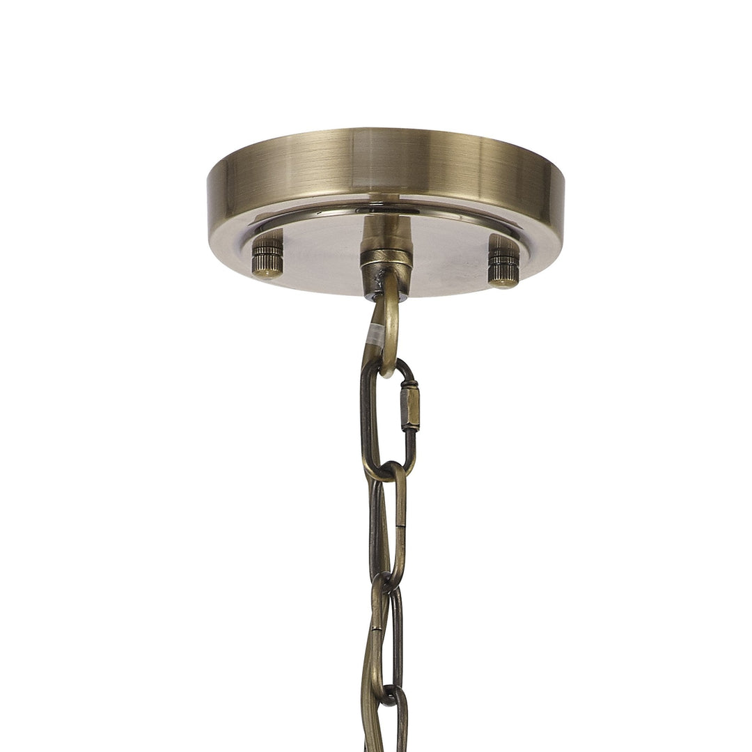 Nelson Lighting NL86189 Sakkas 5 Light Pendant/Ceiling Light Antique Brass