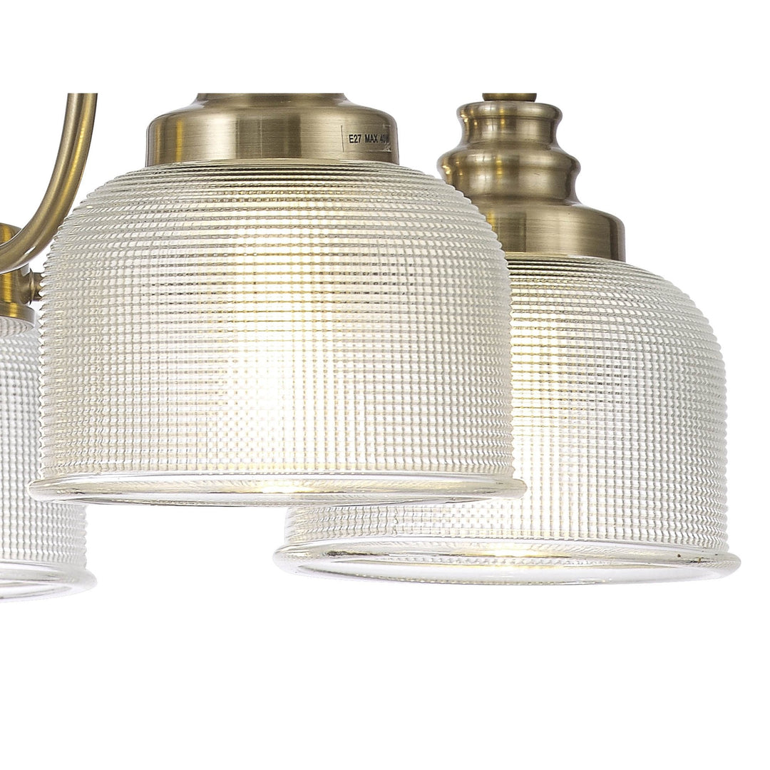 Nelson Lighting NL86189 Sakkas 5 Light Pendant/Ceiling Light Antique Brass