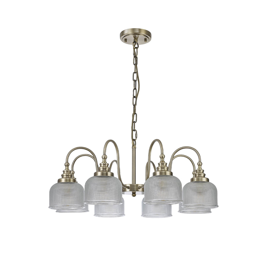 Nelson Lighting NL86199 Sakkas 8 Light Pendant/Ceiling Light Antique Brass