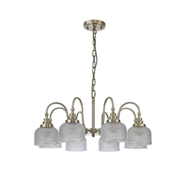 Nelson Lighting NL86199 Sakkas 8 Light Pendant/Ceiling Light Antique Brass