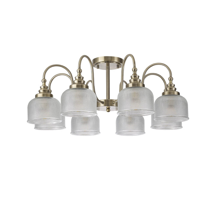 Nelson Lighting NL86199 Sakkas 8 Light Pendant/Ceiling Light Antique Brass