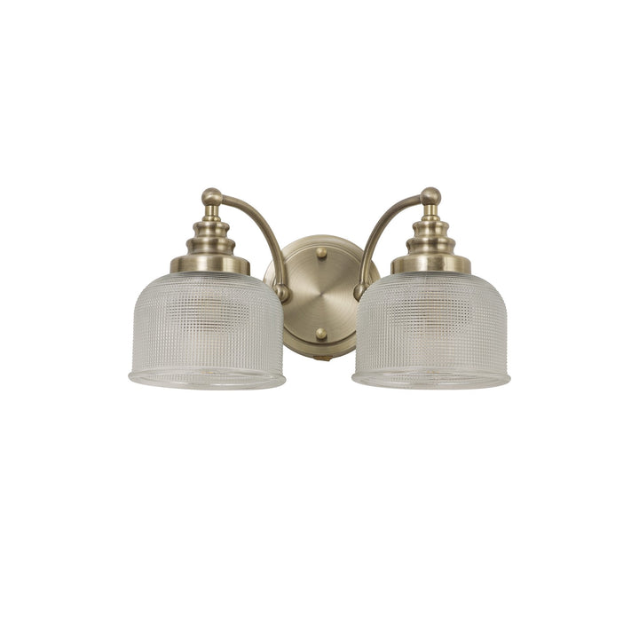 Nelson Lighting NL86239 Sakkas 2 Light Wall Light Antique Brass