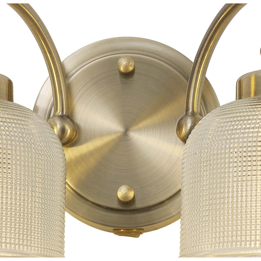 Nelson Lighting NL86239 Sakkas 2 Light Wall Light Antique Brass