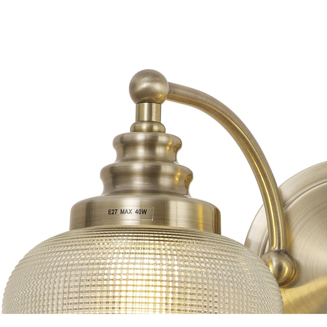 Nelson Lighting NL86239 Sakkas 2 Light Wall Light Antique Brass