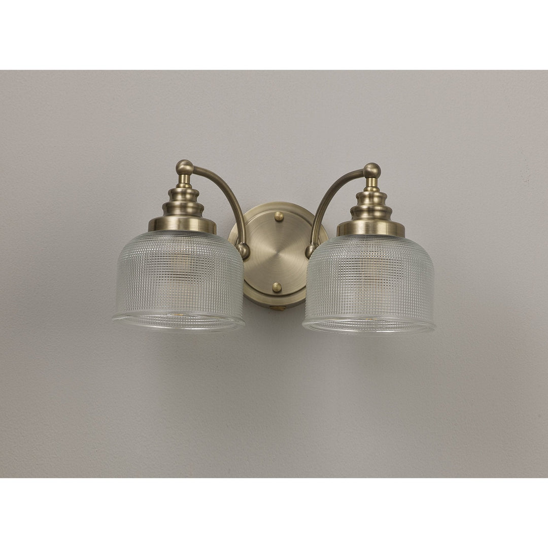 Nelson Lighting NL86239 Sakkas 2 Light Wall Light Antique Brass