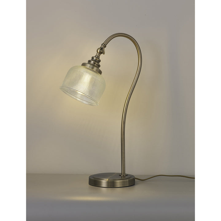 Nelson Lighting NL86249 Sakkas 1 Light Table Lamp Antique Brass