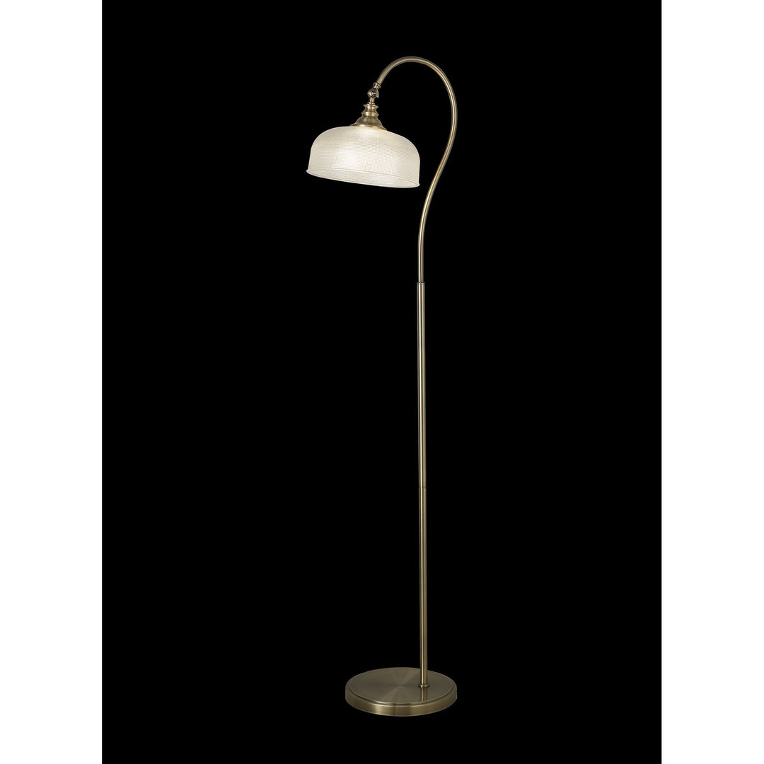 Nelson Lighting NL86259 Sakkas 1 Light Floor Lamp Antique Brass