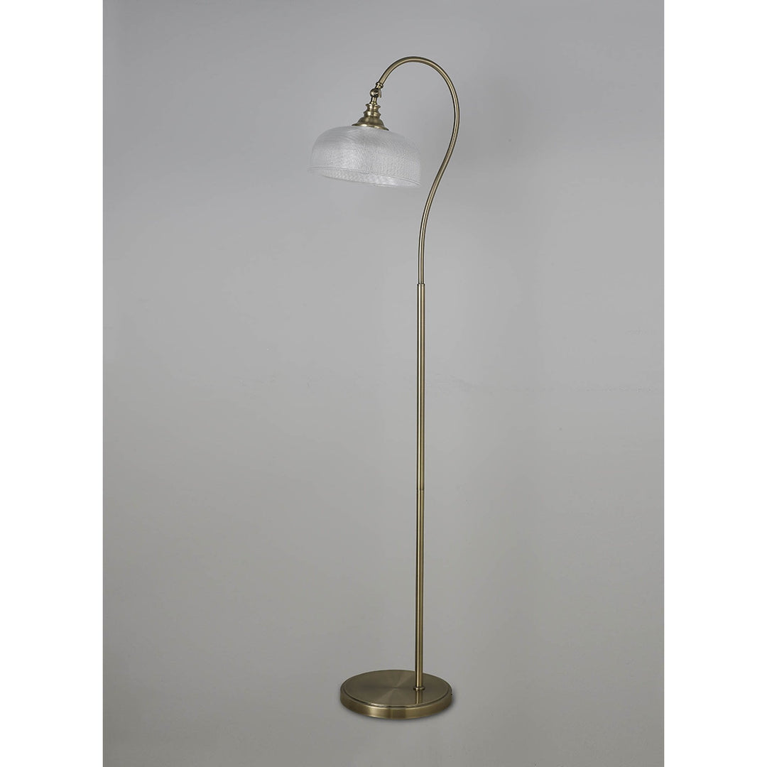 Nelson Lighting NL86259 Sakkas 1 Light Floor Lamp Antique Brass