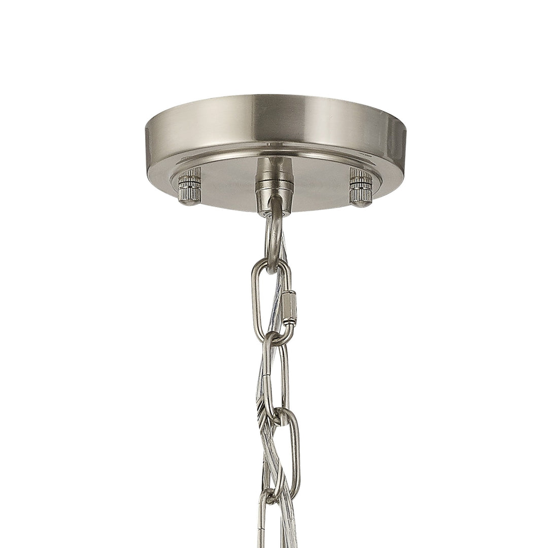 Nelson Lighting NL86269 Sakkas 1 Light Pendant/Ceiling Light Satin Nickel Frosted