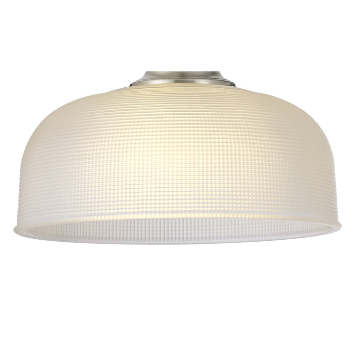 Nelson Lighting NL86269 Sakkas 1 Light Pendant/Ceiling Light Satin Nickel Frosted