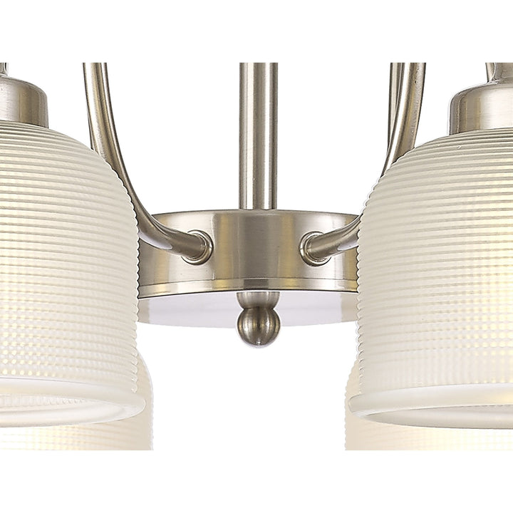 Nelson Lighting NL86319 Sakkas 8 Light Pendant/Ceiling Light Satin Nickel Frosted