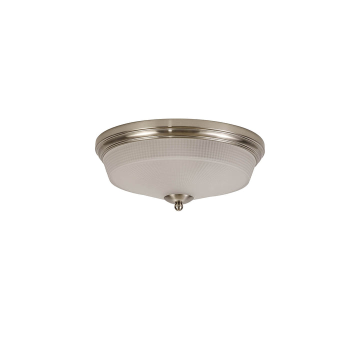 Nelson Lighting NL86329 Sakkas 2 Light Flush Ceiling Light Satin Nickel Frosted