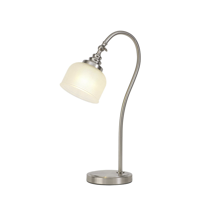 Nelson Lighting NL86369 Sakkas 1 Light Table Lamp Satin Nickel Frosted