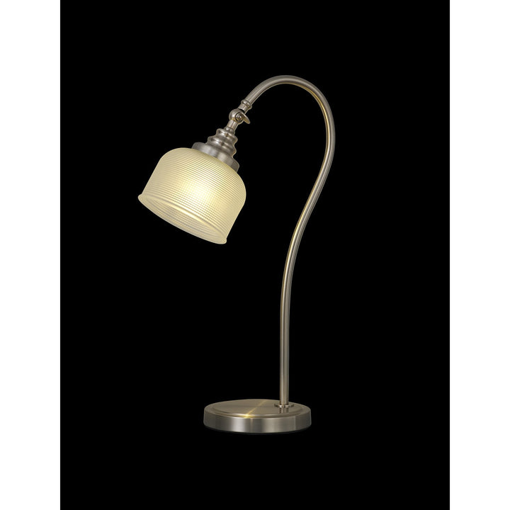 Nelson Lighting NL86369 Sakkas 1 Light Table Lamp Satin Nickel Frosted