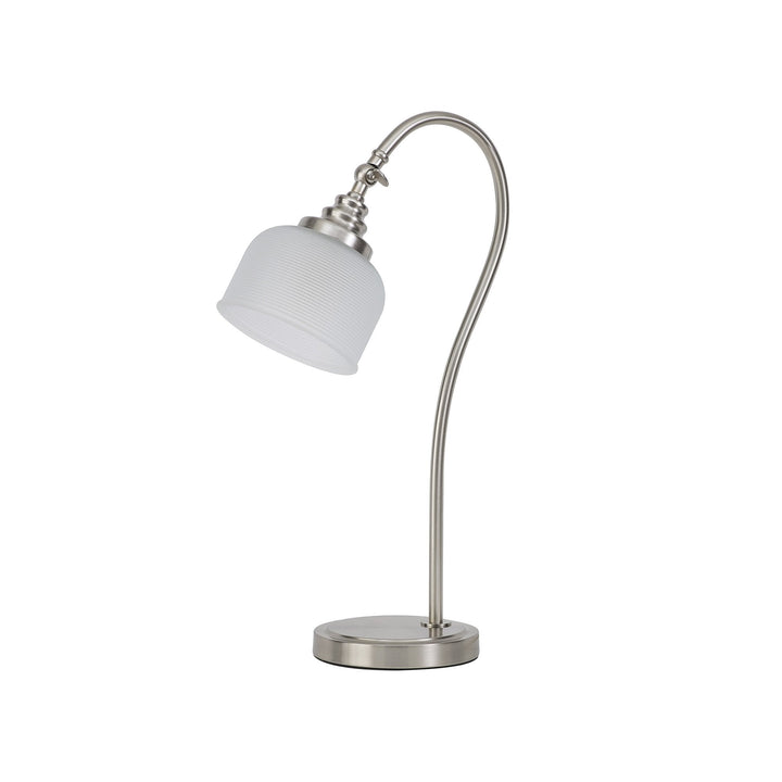 Nelson Lighting NL86369 Sakkas 1 Light Table Lamp Satin Nickel Frosted