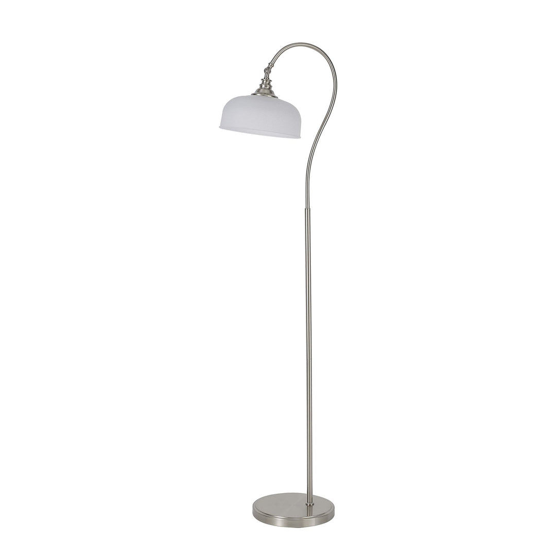 Nelson Lighting NL86379 Sakkas 1 Light Floor Lamp Satin Nickel Frosted