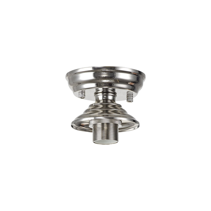 Nelson Lighting NL83089 Tabion 1 Light Flush Ceiling Light Polished Nickel