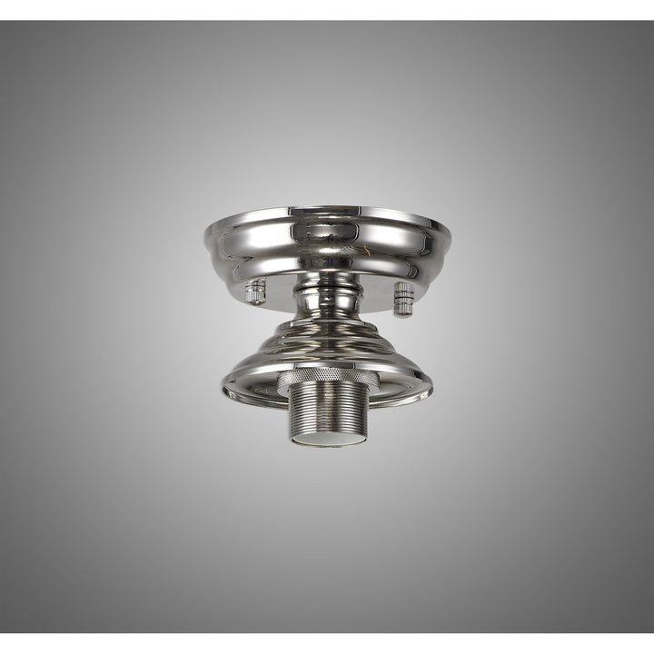 Nelson Lighting NL83089 Tabion 1 Light Flush Ceiling Light Polished Nickel