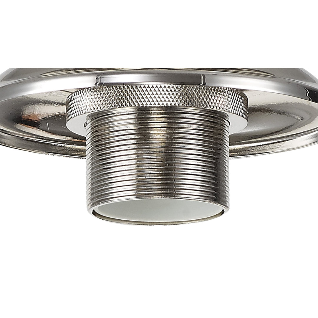 Nelson Lighting NL83089 Tabion 1 Light Flush Ceiling Light Polished Nickel