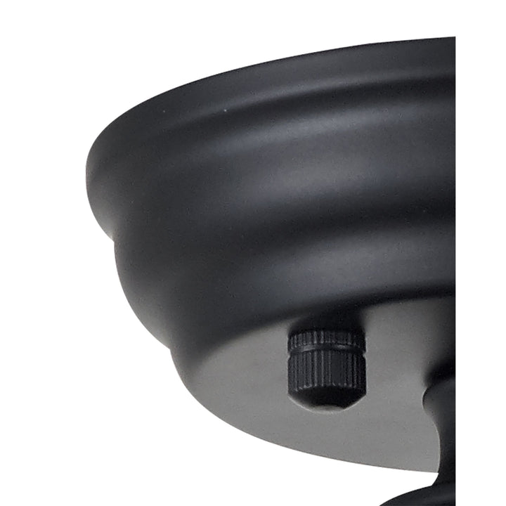 Nelson Lighting NL83099 Tabion 1 Light Flush Ceiling Light Matt Black