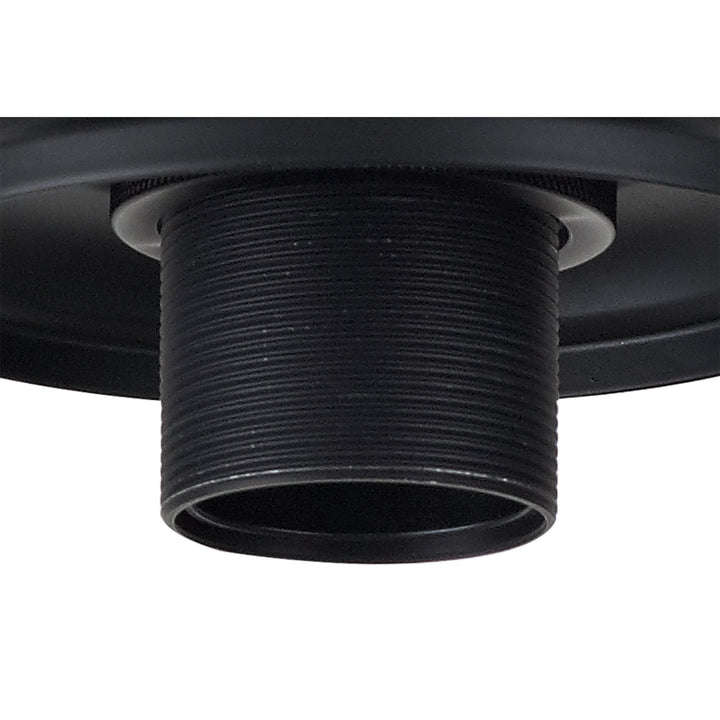 Nelson Lighting NL83099 Tabion 1 Light Flush Ceiling Light Matt Black