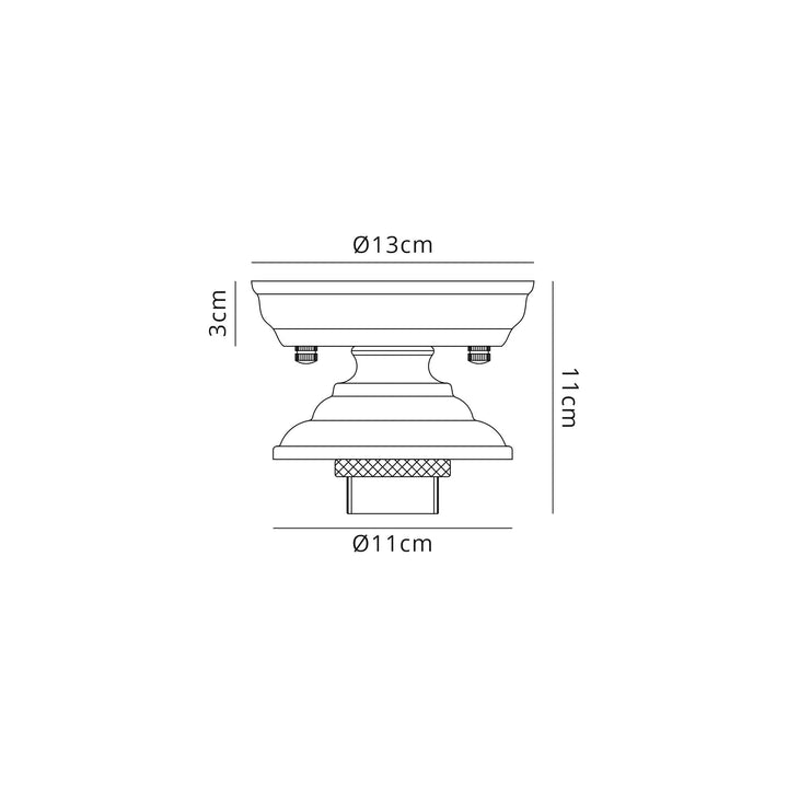 Nelson Lighting NL86839 Tabion 1 Light Flush Ceiling Light Graphite