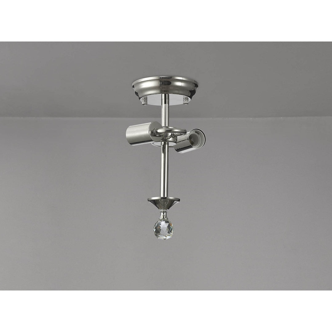 Nelson Lighting NL86899 Tabion 2 Light Ceiling Light Polished Nickel