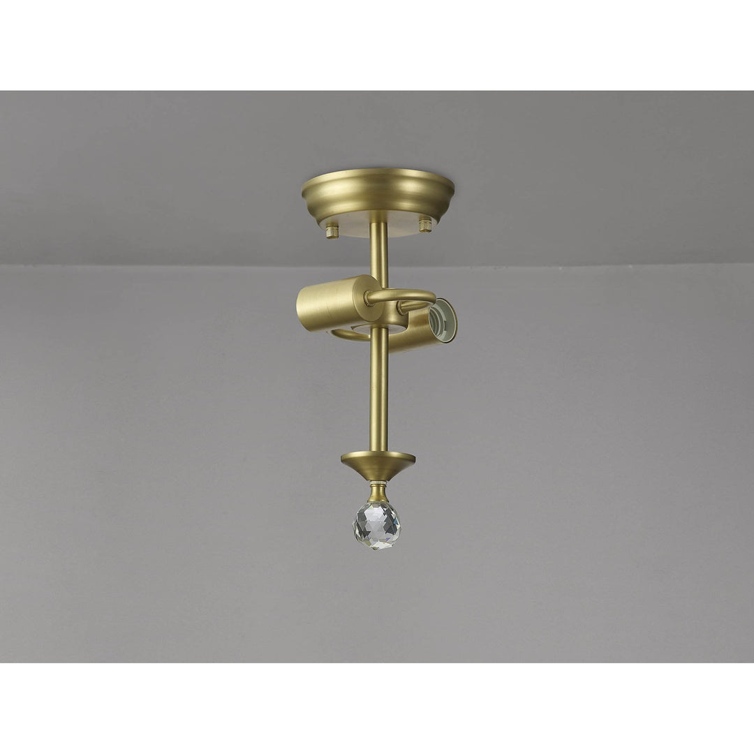 Nelson Lighting NL86909 Tabion 2 Light Ceiling Light Satin Gold