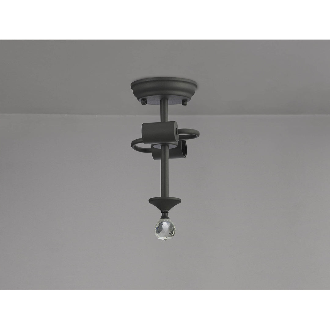 Nelson Lighting NL86919 Tabion 2 Light Ceiling Light Graphite