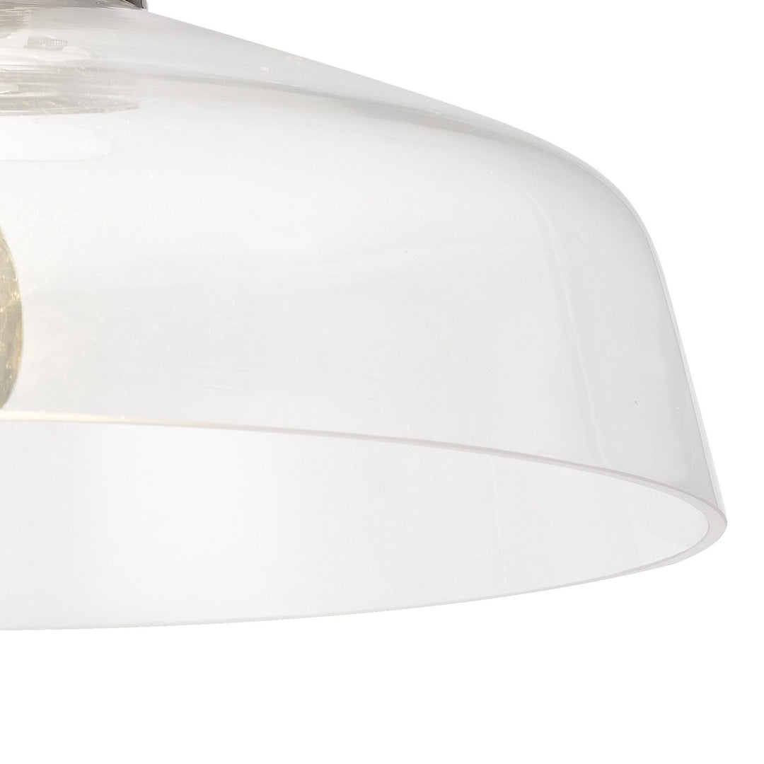 Nelson Lighting NLK15919 Tabion 1 Light Flush Ceiling Light Polished Nickel Clear