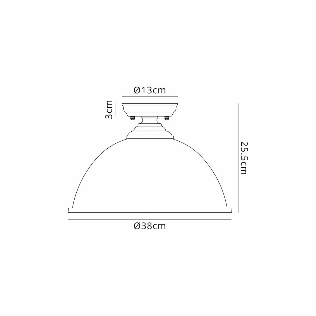 Nelson Lighting NLK15899 Tabion 1 Light Flush Ceiling Light Polished Nickel Clear