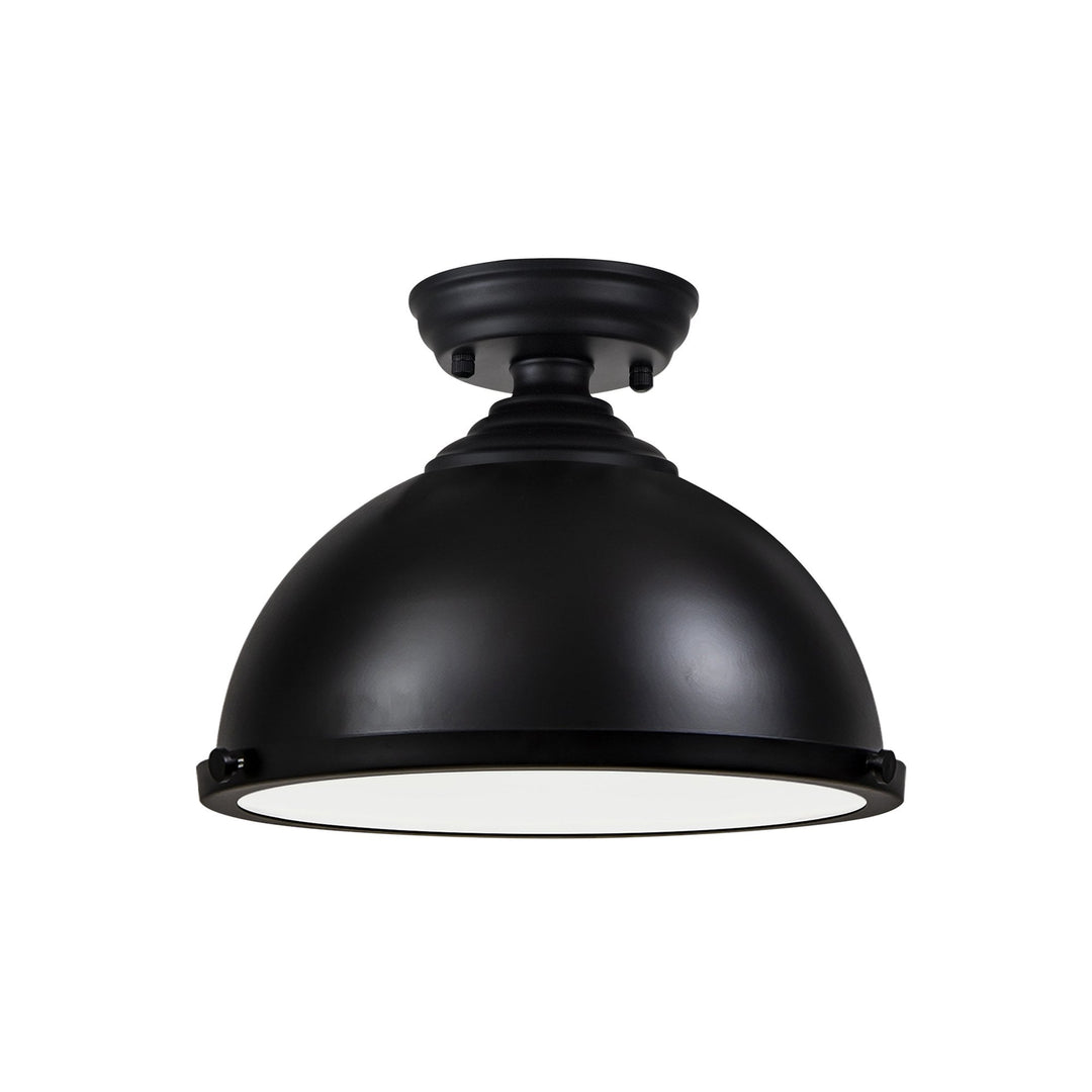 Nelson Lighting NLK16159 Tabion 1 Light Flush Ceiling Light Matt Black