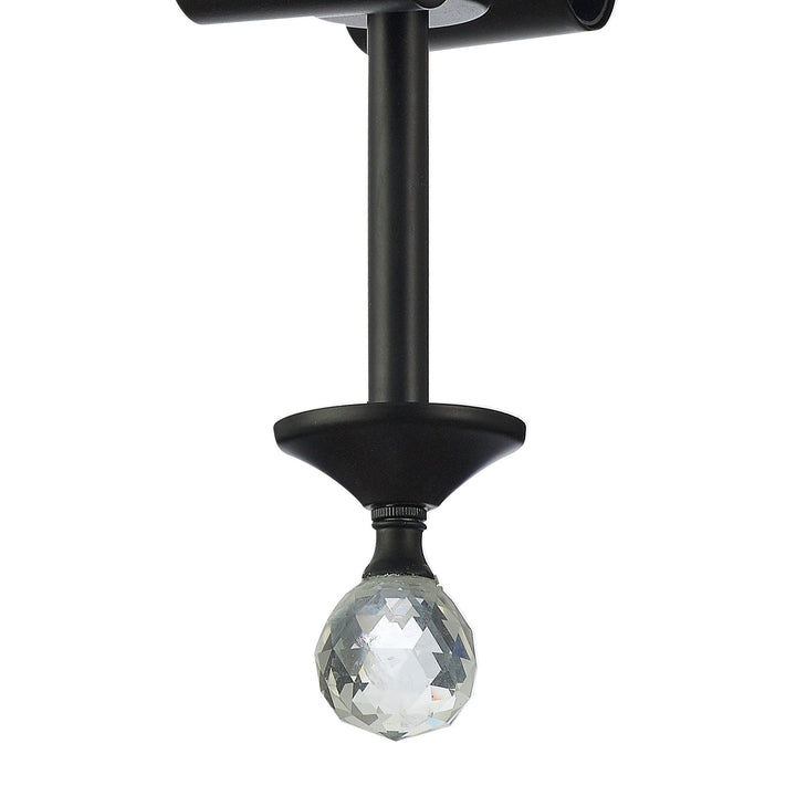 Nelson Lighting NLK16179 Tabion 2 Light Ceiling Light Matt Black Smoked