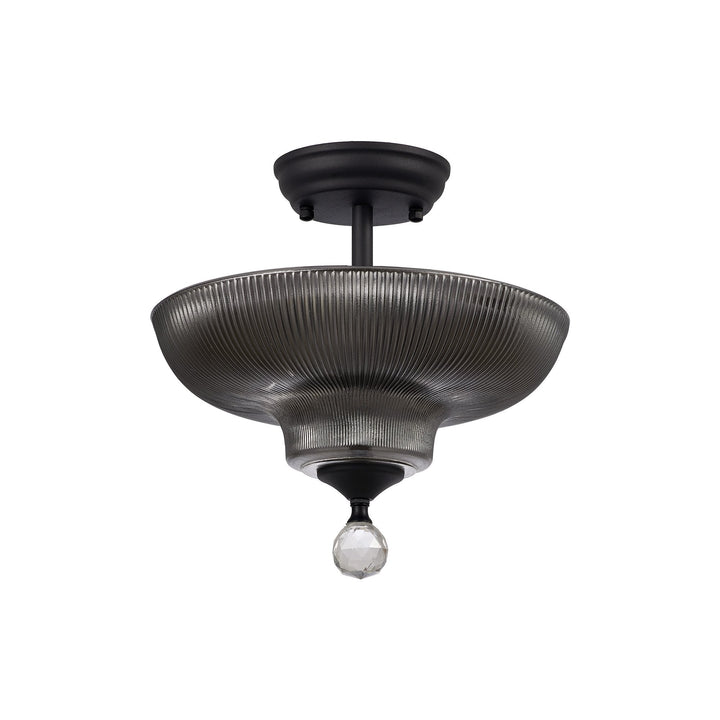 Nelson Lighting NLK16619 Tabion 2 Light Ceiling Light Graphite Smoked