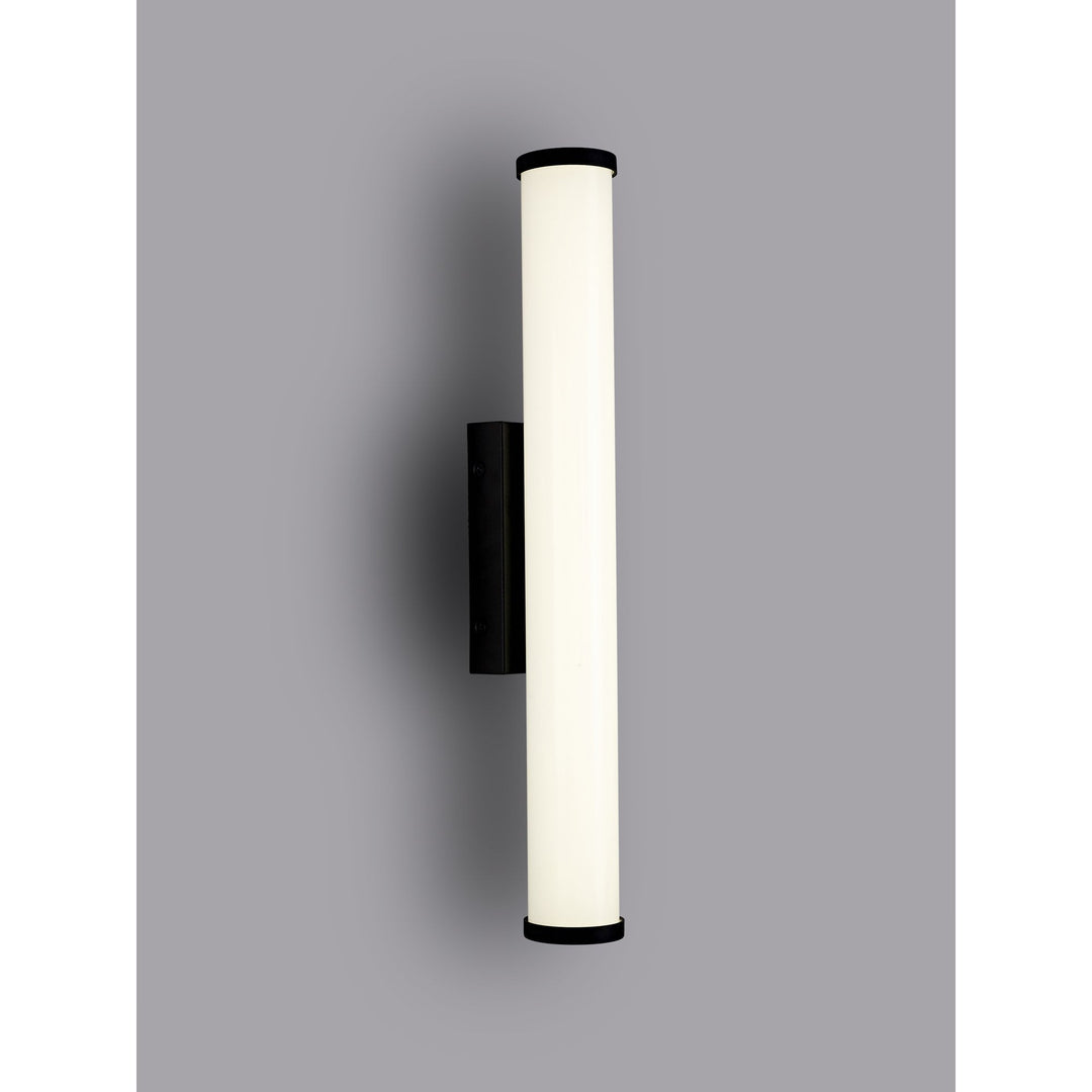 Nelson Lighting NL90389 Tao 1 LED Bathroom Wall Light Sand Black