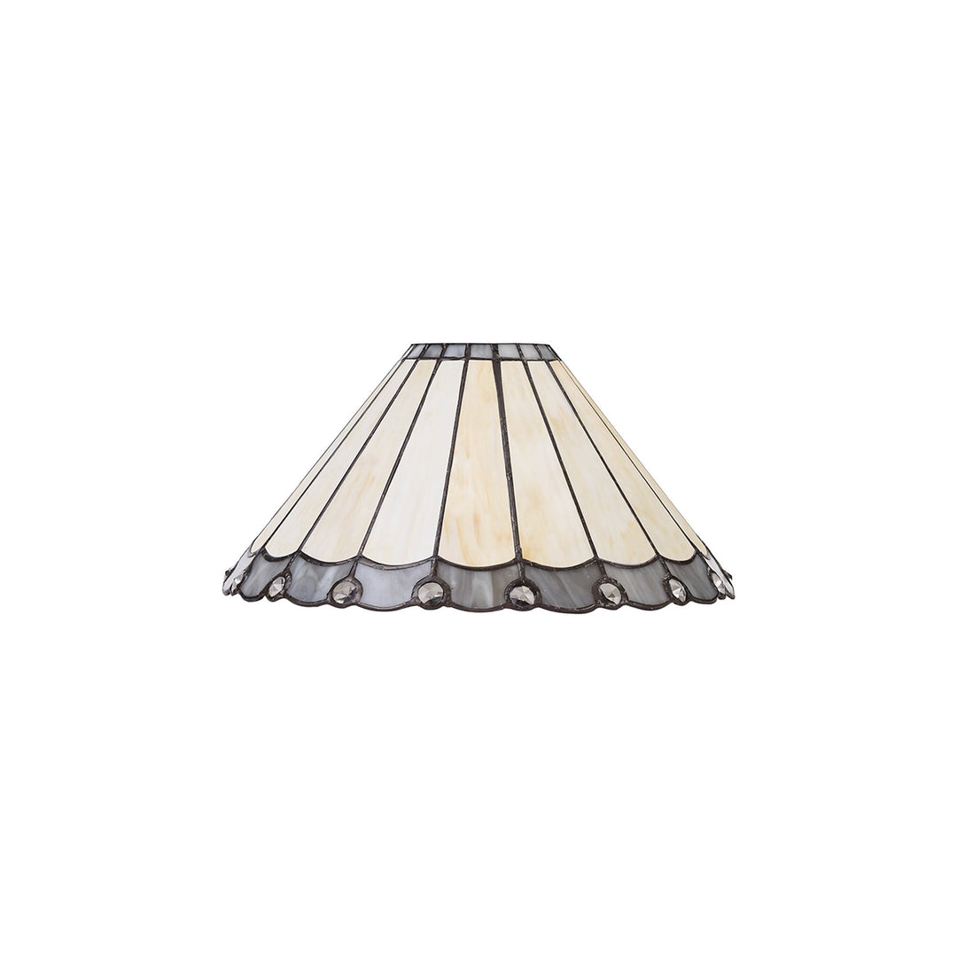 Nelson Lighting NL7252/CR9 Umbrian Shade Grey/Cream Black