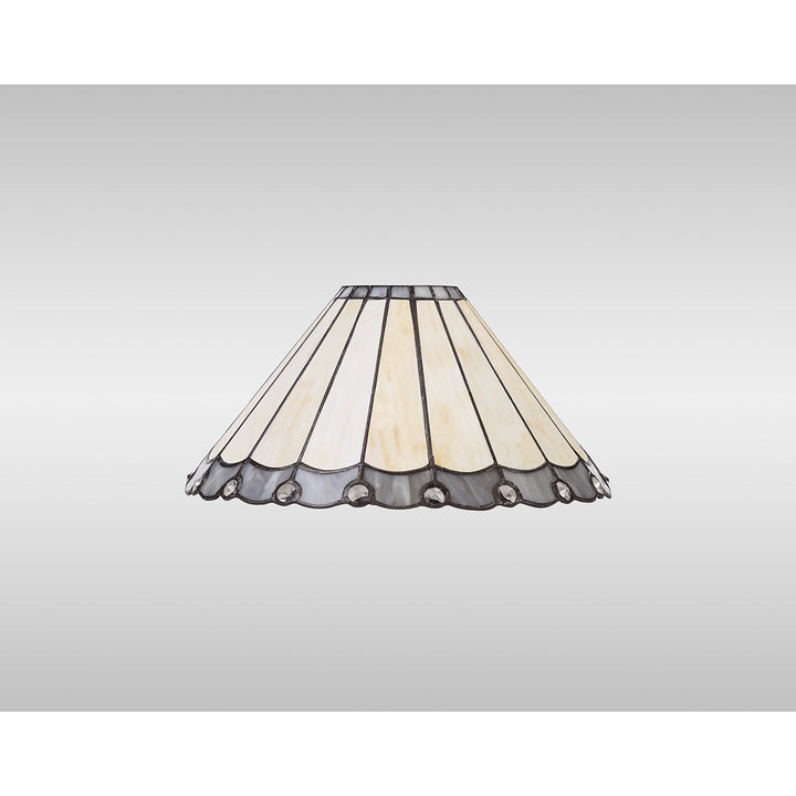 Nelson Lighting NL7252/CR9 Umbrian Shade Grey/Cream Black