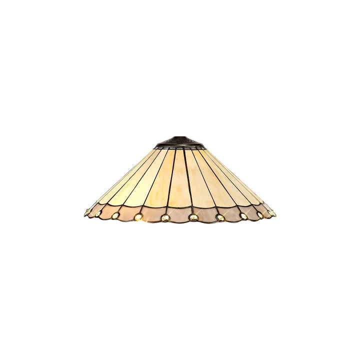 Nelson Lighting NL7253/CR9 Umbrian Shade Grey/Cream Black