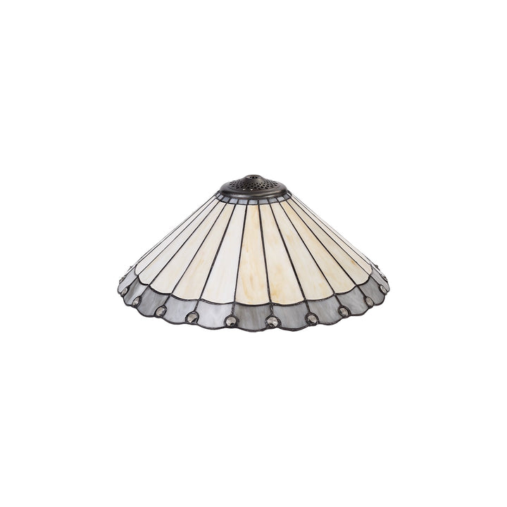 Nelson Lighting NL7253/CR9 Umbrian Shade Grey/Cream Black