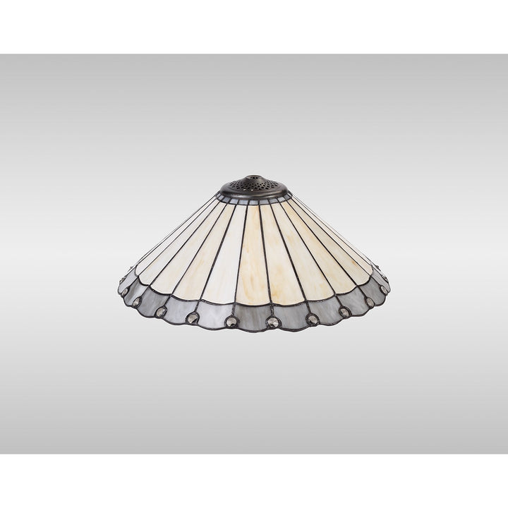 Nelson Lighting NL7253/CR9 Umbrian Shade Grey/Cream Black