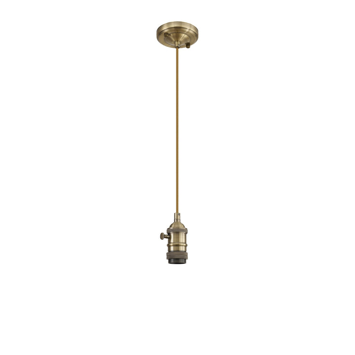 Nelson Lighting NL89269 Wady 1 Light Pendant Antique Brass Golden Brown