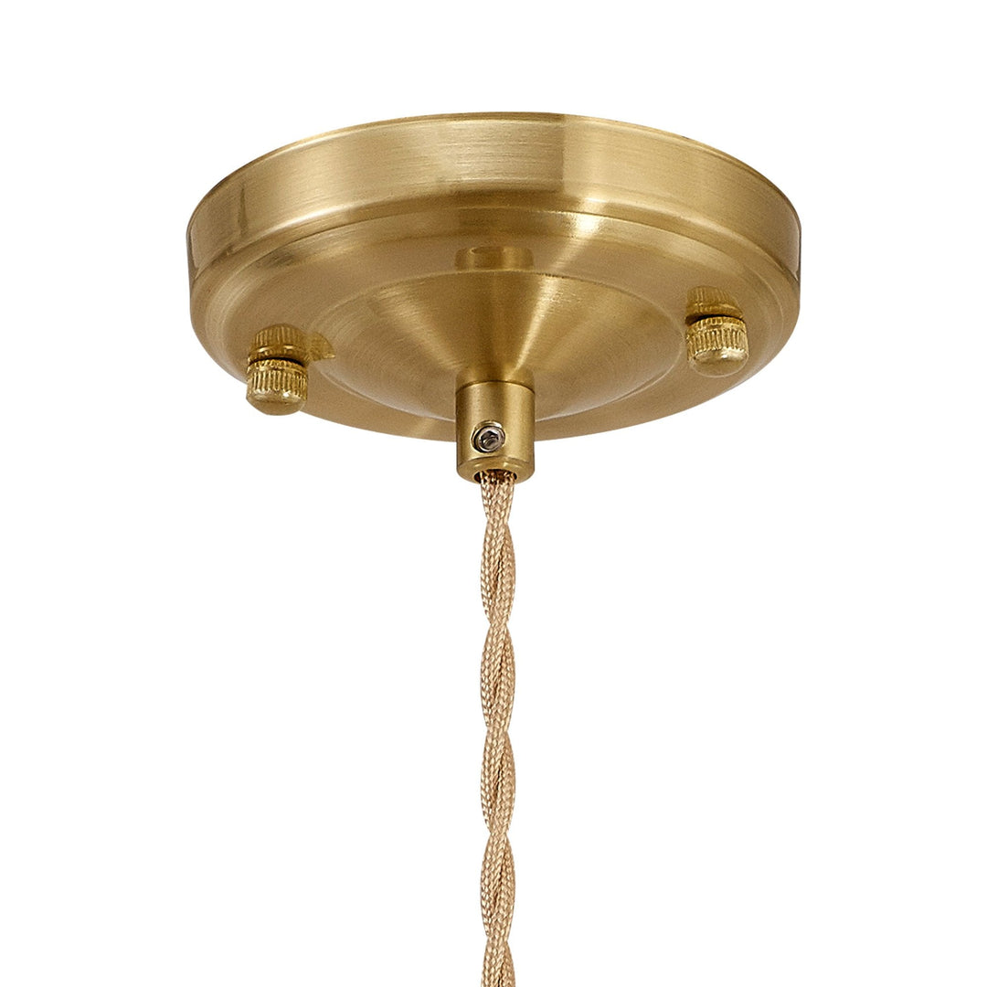 Nelson Lighting NL89289 Wady 1 Light Pendant Brass Beige