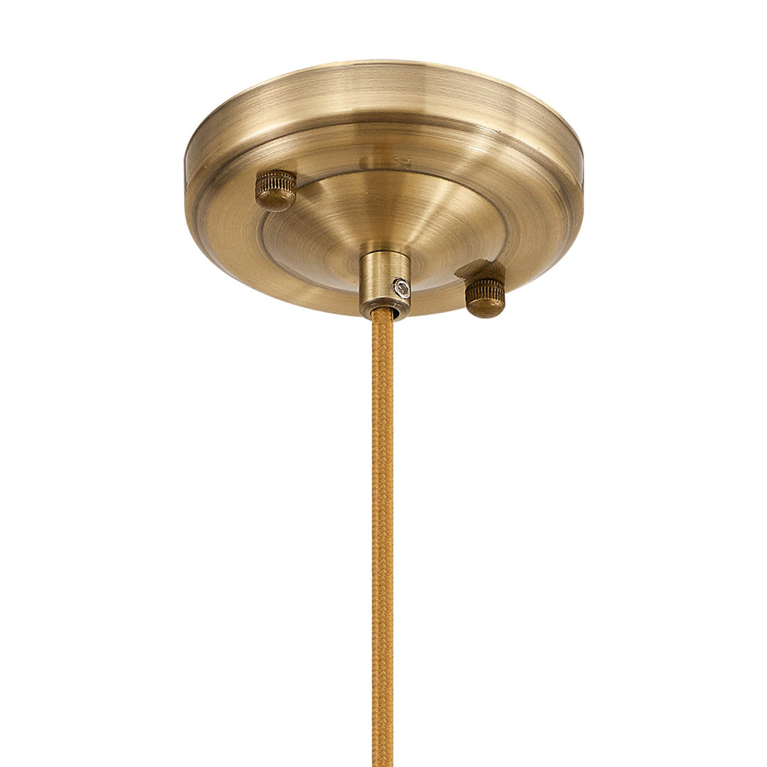 Nelson Lighting NL95169 Wady 1 Light Pendant Antique Brass Golden Brown