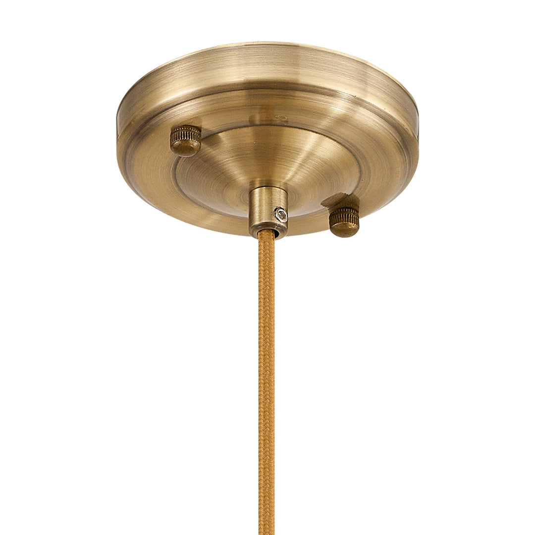 Nelson Lighting NL95199 Wady 1 Light Pendant Antique Brass Golden Brown