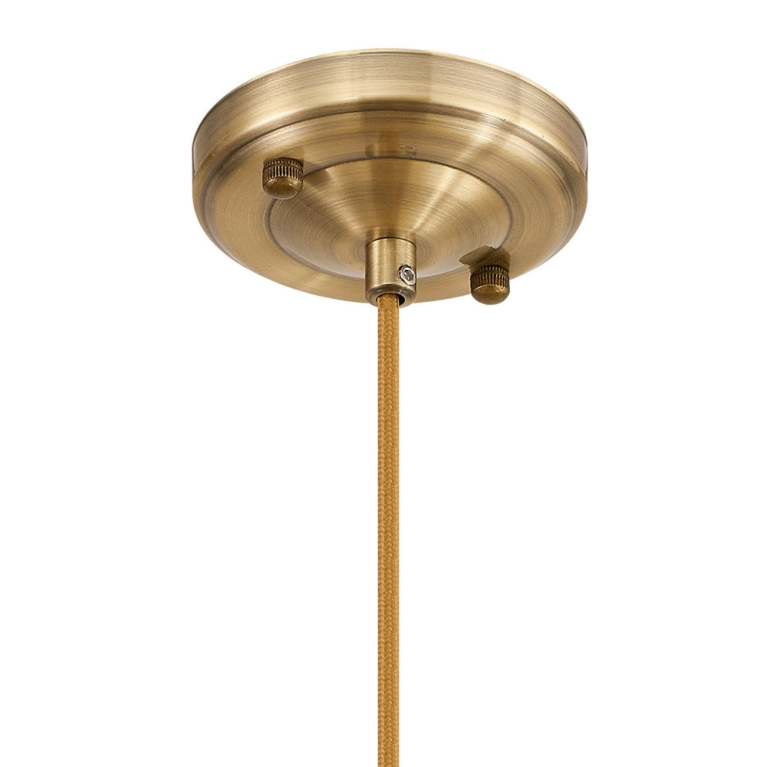 Nelson Lighting NL95229 Wady 1 Light Pendant Antique Brass Golden Brown