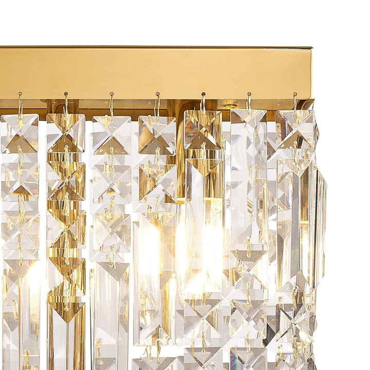 Nelson Lighting NL87709 Zian 2 Light Table Lamp Gold Crystal